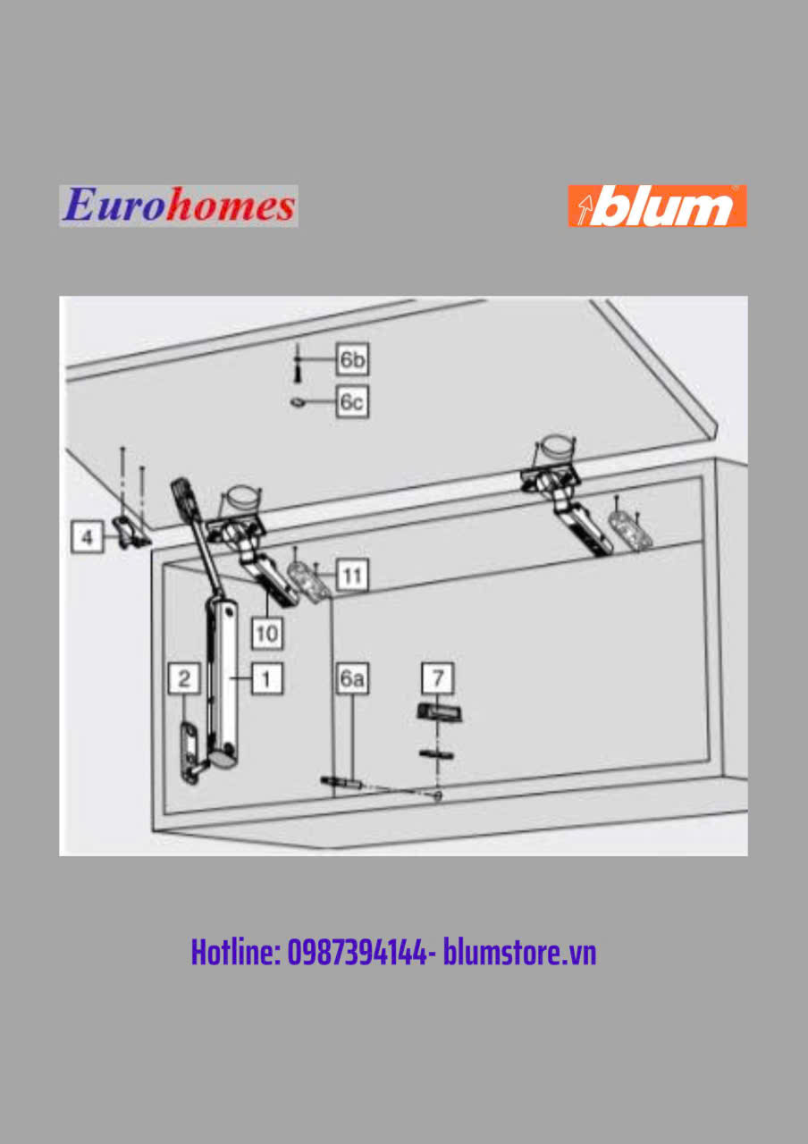 Tay nâng AVENTOS HK-XS nhấn mở TIP-ON 20K1300T