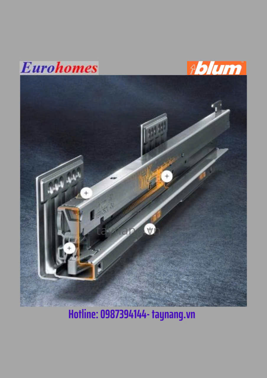 ray nâng cấp tải trọng cho MERIVOBOX dài 500mm giảm chấn với tải trọng đặc biệt(70kg)